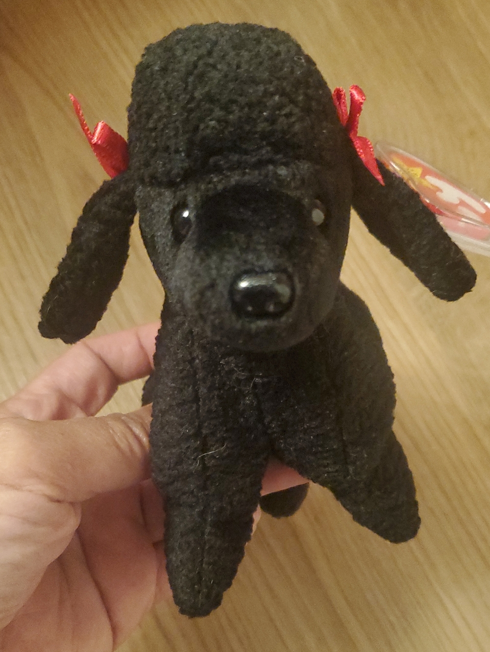 Vintage Ty Beanie Buddy Gigi the Black Poodle Dog Large NWT 1998